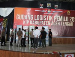 Kapolres Aceh Tengah Dan Pihak Penyelenggara Pemilu Cek Gudang Logistik KIP