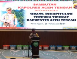 Hadiri Rapat Pleno Rekapitulasi Tingkat Kabupaten, Ini Yg Disampaikan Kapolres Aceh Tengah