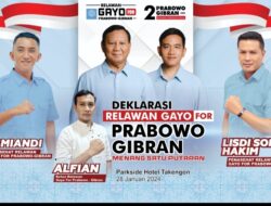 Selamat Pak Prabowo dan Mas Gibran Dari Relawan Gayo