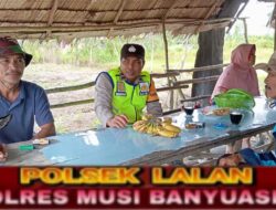 Bhabinkamtibmas Polsek Lalan Menyampaikan Tentang Giat Program Kapolres Polisi Sanjo