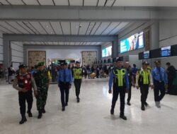 Patroli di Terminal 2 Bandara Soetta, Polisi Sampaikan Imbauan Kamtibmas