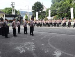 Kabag Ops Pimpin Apel Kesiapan Personel Pengamanan Unjuk Rasa Di DPRK Aceh Tengah
