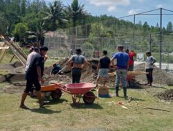 Semangat Gotong Royong,Pemuda Pantan Nangka Laksanakan Gotong Royong.
