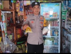 Kapolsek Linge Beserta Personel cek Harga dan ketersediaan Sembako Dipusat Perbelanjaan