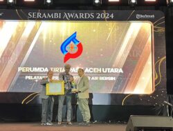 Layanan Prima Sektor Air Bersih, Perumda Tirta Pase Diganjar Anugerah Serambi Award 2024.