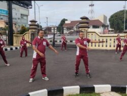Polda Sumsel Gelar Olahraga Bersama untuk Menjaga Kesehatan Personel