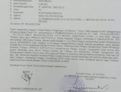 LSM PROLETAR resmi melaporkan mafia proyek di biro setda provsu inisial AN ke POLDASU.