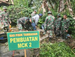 TMMD Ke-121 Kodim 0106/ Ateng Rehab MCK Menjadi salah satu Program Pembangunan Fisik.