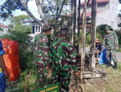 Atasi Kesulitan Masyarakat, Satgas TMMD Ke 121 Kodim 0106/Ateng Bangun Sumur Bor.