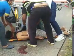 POLSEK CILEUNGSI CEK TKP ADANYA ORANG TERGELETAK DI PINGGIR JALAN
