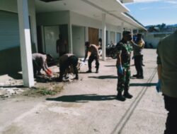 Sinergitas TNI – POLRI Dan Pihak Terkait Gelar Gotong Royong Sambut HUT RI Ke-79