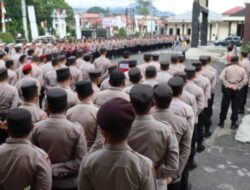 Pimpin Apel Kesiapan Pengamanan Unjuk Rasa Di DPRK, Kapolres Aceh Tengah Terjunkan Ratusan Personel