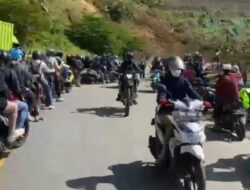 Respon Cepat Polres Parimo Atasi Longsor Km 8 Kebun Kopi, Kendaraan Melintas Jalan Alternatif