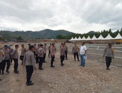 Pimpin Apel Pengamanan Babak Penyisihan Pacu Kuda PON Aceh-Sumut XXI, Kapolres Kerahkan Ratusan Personel