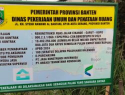 Kompetensi Konsultan Dan Pengawas Di Pertanyakan,Terkait Rekonstruksi Jalan Cikande Garut Kopo Senilai Rp.19 402 294 000,-