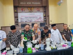 Polres Langsa Musnahkan Barang Bukti Narkoba.