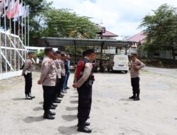 Personel Polres Aceh Tengah, Amankan Rapat Pleno Penetapan Calon Bupati Dan Wakil. Bupati