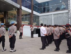 Polisi Amankan Rapat Pleno Pengundian Nomor Urut Paslon Bupati dan Wakil Bupati Aceh Tengah