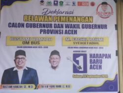 Relawan Pemenangan Calon Gubernur dan Wakil Gubernur Bustami Hamzah – M. Fadhil Rahmi Deklarasikan