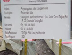 Pekerjaan Peningkatan Jalan Ruas Kertosari, Ketebalan Rabat Beton diduga Tak Sesuai Spek