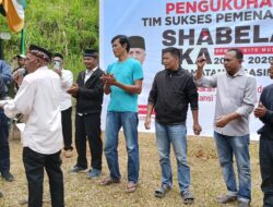 Paslon Nomor 3 Shabela – Eka Saputra Kukuhkan Ratusan Tim Pemenangan Kecamatan Pegasing