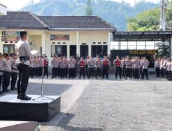 Pimpin Apel Kesiapan Pengamanan Unjuk Rasa, Kapolres Aceh Tengah Siagakan Ratusan Personel