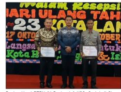 Piagam Penghargaan Donor Darah Dari Pemerintah Kota Langsa Untuk PTPN IV Regional VI KSO. 