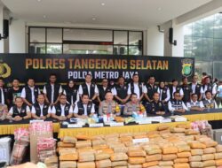 Ungkap Penyalahgunaan Narkotika, Polres Tangsel Sita 642 Kg Ganja, 7,8 Kg Sabu dan 1,1 Kg MDMA