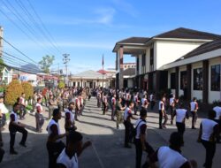 Pererat Sinergitas TNI – POLRI Polres Aceh Tengah dan Kodim 0106 Laksanakan Olah Raga Bersama