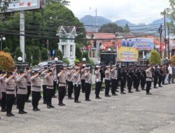 Kapolres Aceh Tengah Pimpin Apel Penerimaan Serpas BKO Brimob Polda Aceh