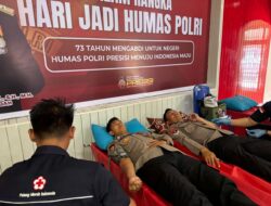 Polda Sulteng Gelar Donor Darah Peringati HUT Ke-73 Humas Polri