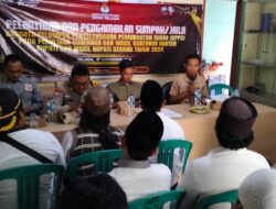 Desa Telaga Gelar Pelantikan Kelompok Penyelenggara Pungutan Suara, KPPS Untuk Pilkada 2024.