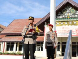 Pimpin Apel Pergeseran Pasukan Pengamanan TPS, Ini Sejumlah Penekanan Kapolres Aceh Tengah Pada Personel