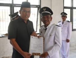 Bupati Humbahas Kukuhkan 11 Kepala Desa di Kecamatan Onan Ganjang.