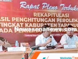 Hasil Rekapitulasi KPU Taput, Paslon JTP-DENS Raih Suara Terbanyak.