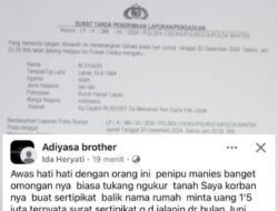 Beredar Tuduhan Penipuan Melalui FB Adiyasa Brother, Korban, GK Laporkan Akun FB IH Ke Polisi.