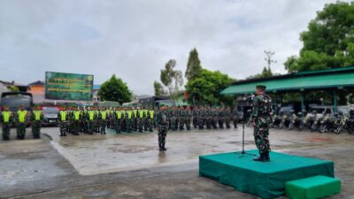 Kodim 0106/Aceh Tengah Gelar Apel Personil dan Materil Kesiapan PAM Nataru Tahun 2024.