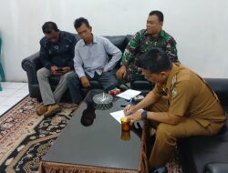 Tingkatkan Kerja Sama Yang Baik, Babinsa Komsos Bersama Camat Bebesen Dan Perangkat Desa