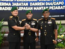 Brigjen TNI Adri Koesdyanto Lanjutkan Tongkat komando Korem 044/Gapo