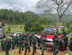 Penghormatan Terakhir, Dandim Pimpin Upacara Pemakaman (Alm) Pelda Amran Mukmin