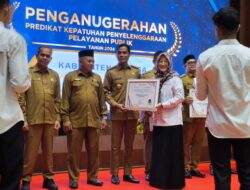 Pemko Langsa kembali menerima.penghargaan dari ombusman RI.