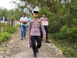 Kapolsek Linge Salurkan Bantuan Sosial untuk Lansia di Kute Robel
