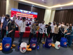 Polda Sumsel Musnahkan BB 49 Kg Sabu sabu Milik Jaringan Narkoba Golden Crescent