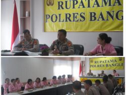 Polres Bangli Rapat Koordinasi dengan Ketua Yayasan Kemala Bhayangkari Cabang Bangli