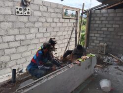 Ringankan Beban Warga Binaan Babinsa Bantu Bangun Rumah Mitra Karib