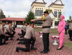 Kapolres Kabupaten humbanghasundutan laksanakan penyambutan Personil Bintara Remaja.