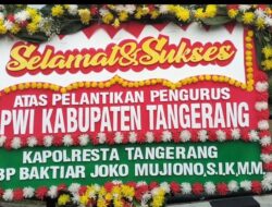 Karangan Bunga Ucapan Selamat Banjiri Pelantikan Selly Sebagai Ketua PWI Tangerang