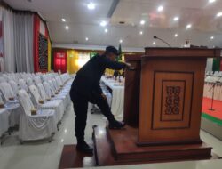 Jelang Pelantikan Bupati Dan Wakil. Bupati Aceh Tengah, Polisi Sterilisasi dan Amankan Gedung Olah Seni