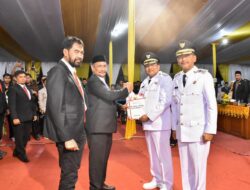 Gubernur Aceh Resmi melantik H.Mukhlis ST dan Ir.Razuardi sebagai Bupati dan Wakil Bupati Bireuen Masa jabatan 2025-2020