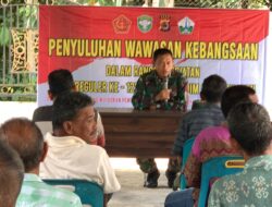 Kodim 0111/Bireuen Gelar Penyuluhan Wawasan Kebangsaan dalam Program TMMD Reguler Ke-123.